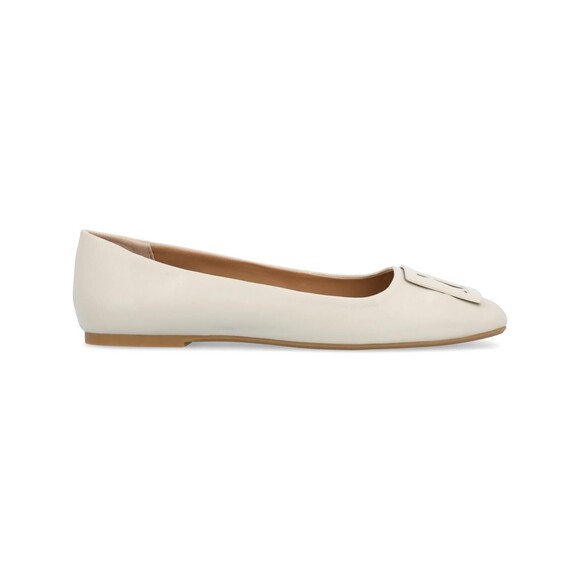 Journee Collection Women Zimia Tru Comfort Foam Ballet Slip On Square, Beige, 7M - Picture 2 of 3